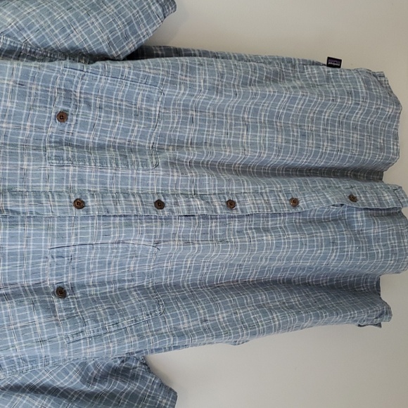 Patagonia Bundle 2 Plaid Button Up Large Dark Blue Plaid & Light Blue Plaid - Picture 9 of 14